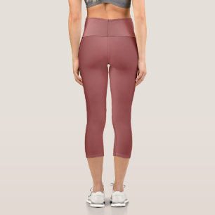 Leggings Capri Couleur Aquarelle moderne agréable Couleur rouge u