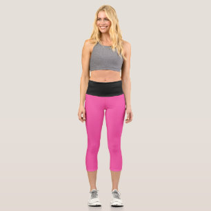 Leggings Capri Couleur de Crayon Magenta Capri Couleur de mode