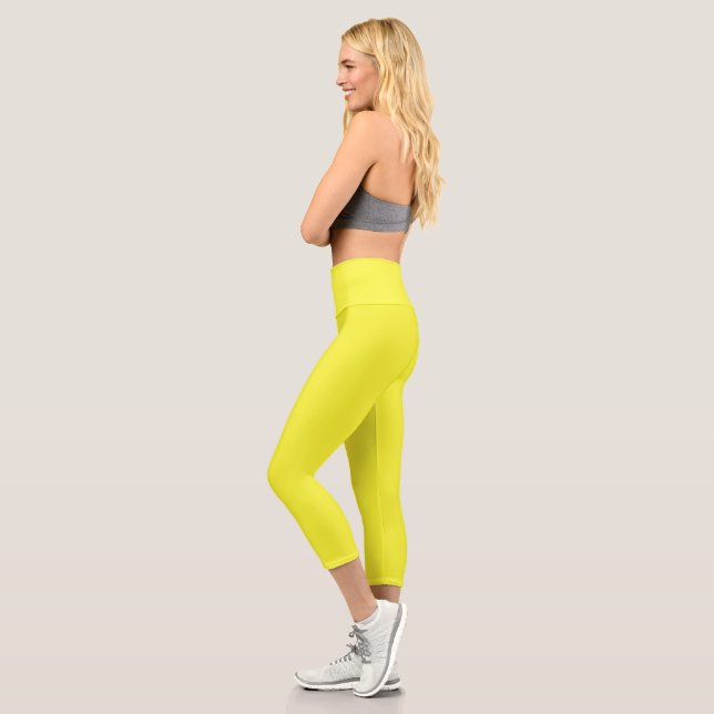 Leggings Capri couleur jaune maximum (Gauche)