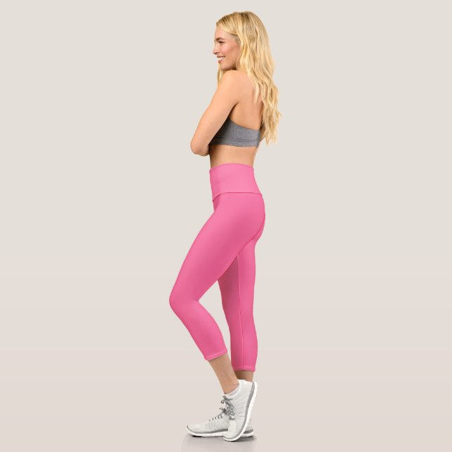 Leggings Capri couleur rose français (Gauche)