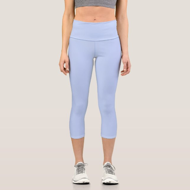 Leggings Capri Couleur uni clair perwinkle bleu clair (Recto)
