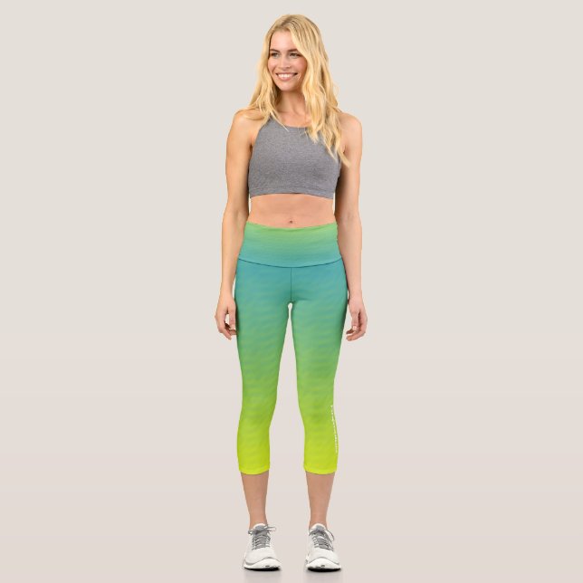 Leggings Capri Couleur Vert Jaunâtre (Recto)