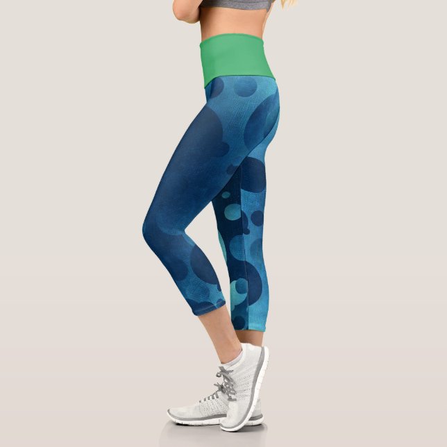 Leggings Capri Couleur Verte Et Mixte (Gauche)