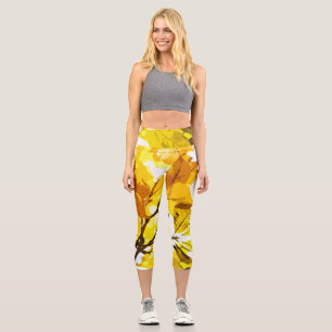 Leggings Capri Couleurs d'automne, feuille