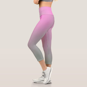 Leggings Capri Couleurs pastel Vibes positives Gris clair rose
