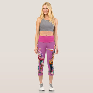Leggings Capri Couple d'ados lapins funky