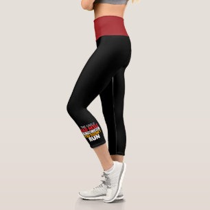 Leggings Capri Coureur - Citation drôle de mauvais mile à la cour