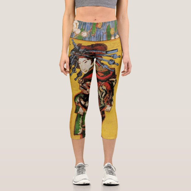 Leggings Capri Courtisane japonaise Oiran par Vincent van Gogh (Recto)