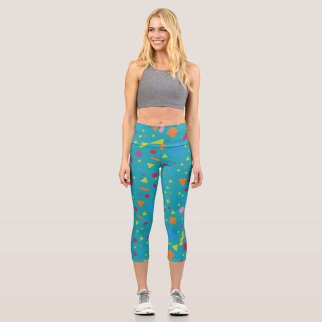 Leggings Capri Création géométrique de la figure 1 (Recto)