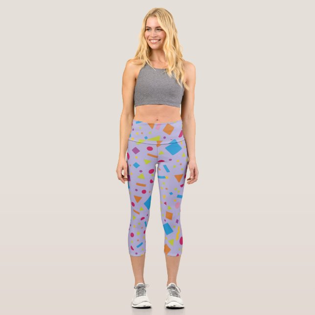 Leggings Capri Création géométrique de la figure 3 (Recto)