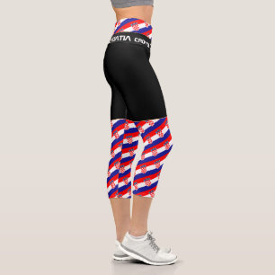 Leggings Capri Croate et Croate Drapeau, Fitness