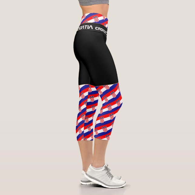 Leggings Capri Croate et Croate Drapeau, Fitness (Droite)