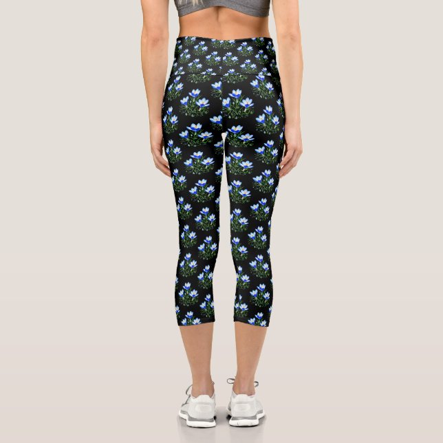 Leggings Capri Crocus bleus (Verso)