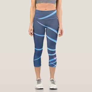 Leggings Capri Croquis minimalisme Feuille Palm Tree