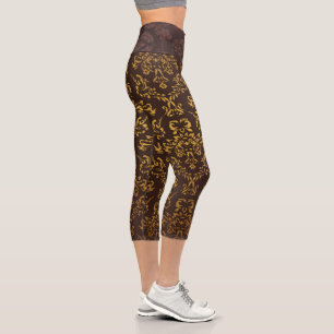 Leggings Capri Cuir Et Ornement   Zazzle_Growshop.