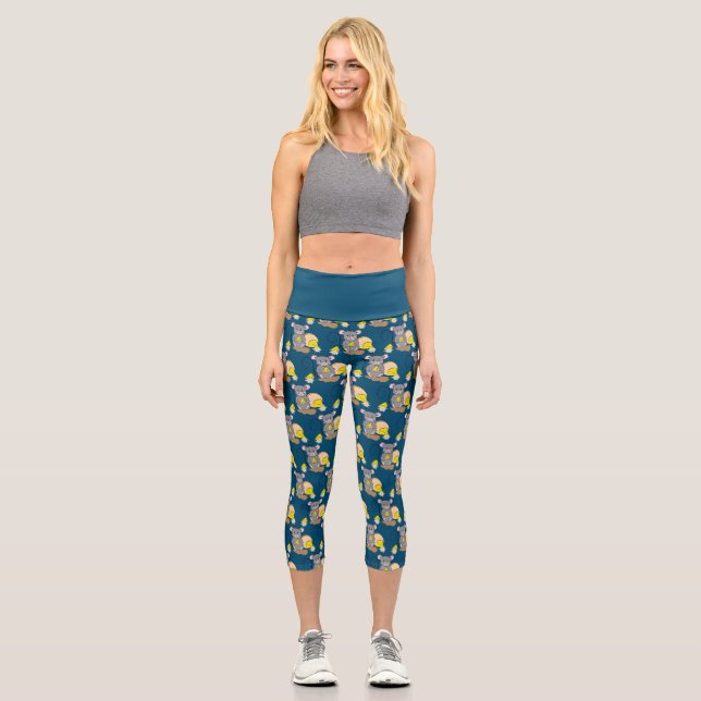 Leggings Capri Cupide souris motif de l'océan capri bleu (Recto)
