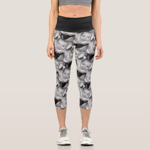 Leggings Capri Customisez votre motif photo noir blanc