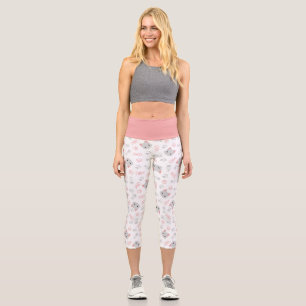 Leggings Capri Cute chat et os de poisson