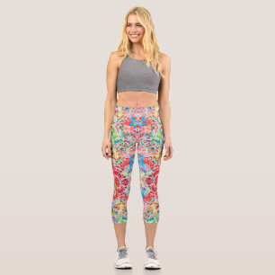 Leggings Capri Cute coloré vintage floral iPhone porte-monnaie Se
