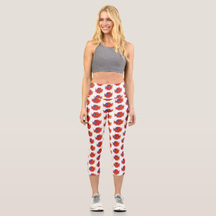 Leggings Capri Cute Siamese combat poisson betta dessin