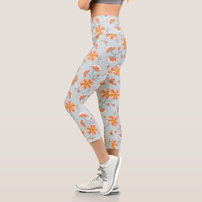 Leggings Capri Cute Vintage  Papillon Motif (Gauche)