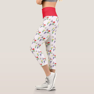 Leggings Capri Daffodique de la Tulipe rouge printanière Lilac