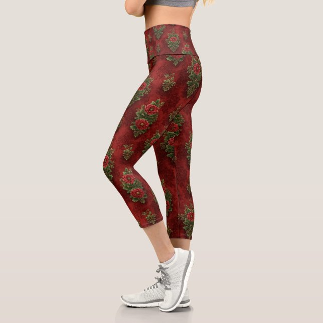Leggings Capri Damassé festif  (Gauche)