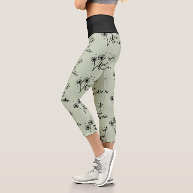 Leggings Capri Dandelion Dragonfly Just Breathe (Gauche)