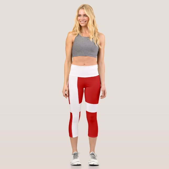 Leggings Capri Dannebrog drapeau danois (Recto)