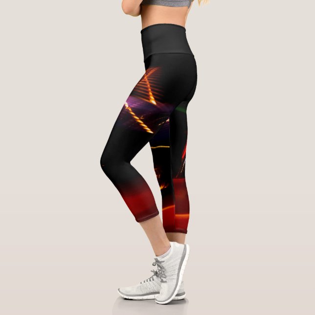 Leggings Capri danse de voiture violette (Gauche)