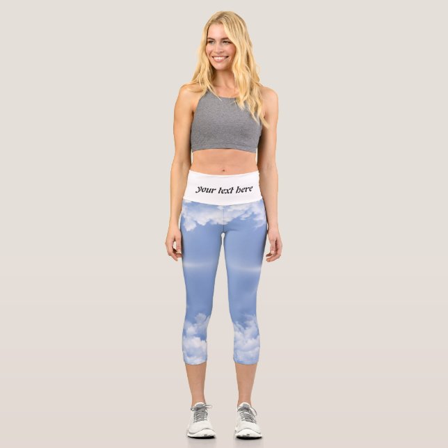 Leggings Capri de beaux nuages (Recto)