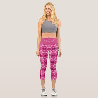 Leggings Capri Débardeur de l'étoile rose Abstraite