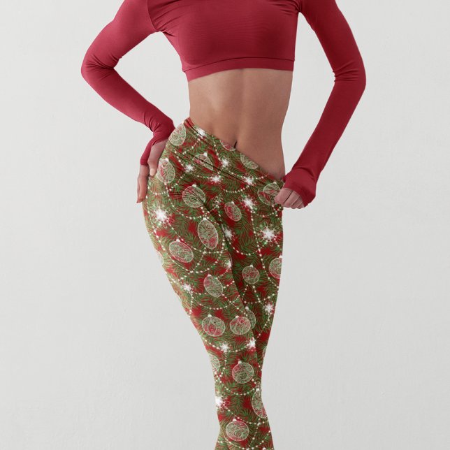 Leggings Capri Décorations chic et élégantes d'arbres de Noël (Créateur téléchargé)