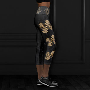 Leggings Capri Déesse du Zodiaque   Astrologie des Poissons d'Or