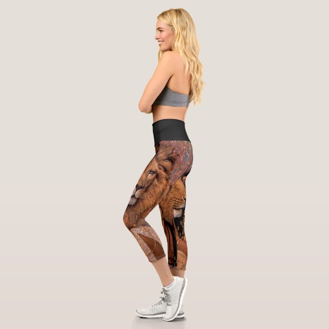 Leggings Capri Déesse Lionne Princesse Égyptienne  (Gauche)