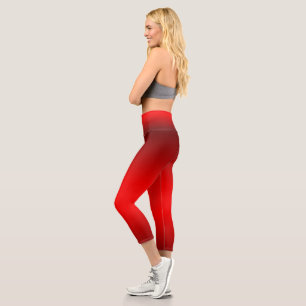 Leggings Capri Dégradé rouge élégant vers le noir