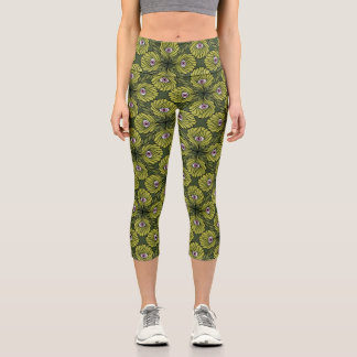 Leggings Capri Déplaisant mignon Plante printemps vert Imaginaire
