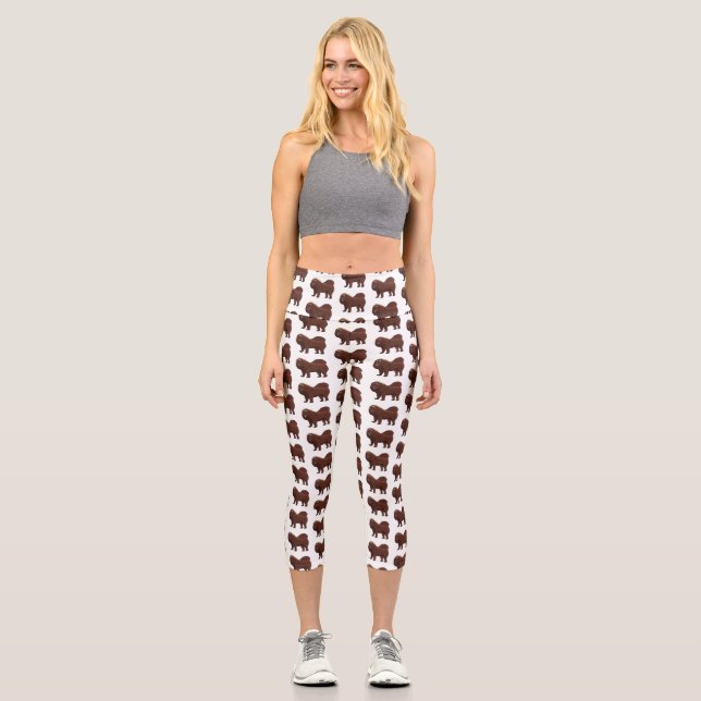 Leggings Capri dessin de Chien Tibétain Mastiff (Recto)