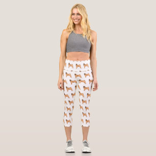 Leggings Capri dessin humoristique chinois de chien Shar-Pei