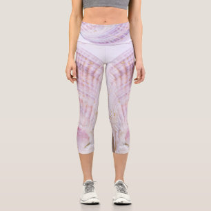 Leggings Capri Détails de la structure de texture Sea Ocean Shell
