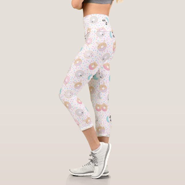 Leggings Capri Dinuts D'Animaux Et Parfums Mignons (Gauche)