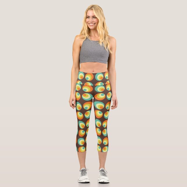 Leggings Capri Disco les années 70 60s Retro Pop Culture (Recto)