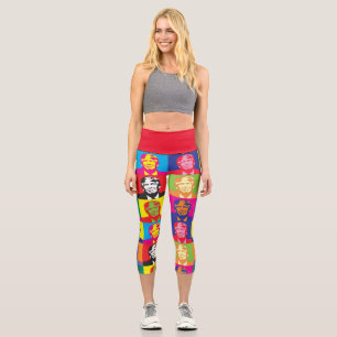 LEGGINGS CAPRI DONALD TRUMP POP ART CAPRI YOGA LEGINGS
