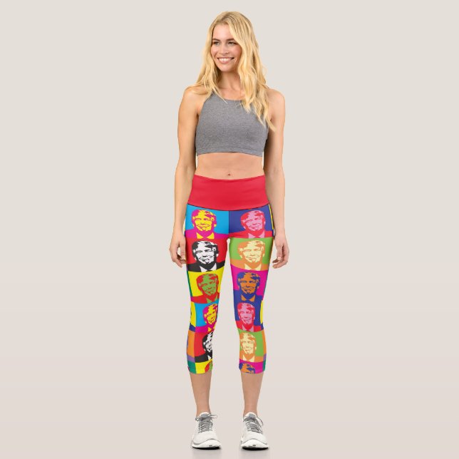 LEGGINGS CAPRI DONALD TRUMP POP ART CAPRI YOGA LEGINGS (Recto)