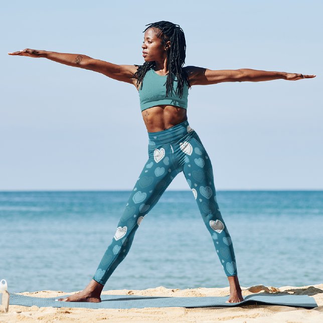 Leggings Capri Doodle Hearts (Créateur téléchargé)