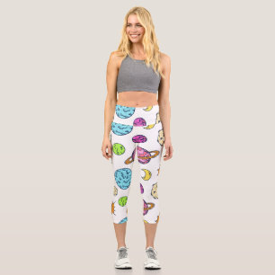 Leggings Capri Doodles spatiaux Arrière - plan cosmique