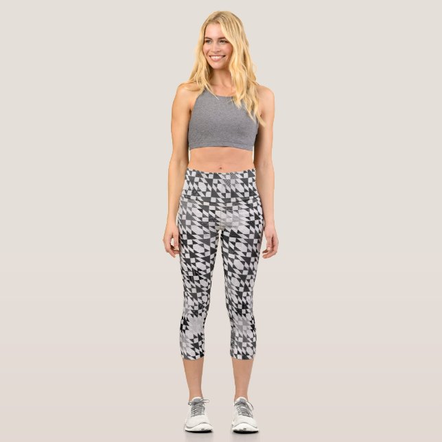 Leggings Capri Double surface composée X en gris (Recto)
