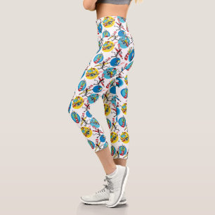 Leggings Capri Dr Seuss Caractères avec Motif de crayons
