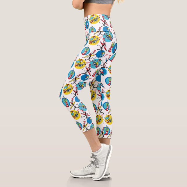 Leggings Capri Dr Seuss | Caractères avec Motif de crayons (Gauche)