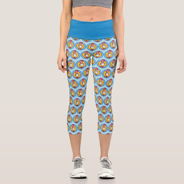 Leggings Capri Dr. Seuss | Graphisme de tête de Chat dans le Chap (Recto)